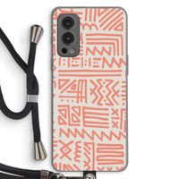 Marrakech Pink: OnePlus Nord 2 5G Transparant Hoesje met koord Marrakech Pink: OnePlus Nord 2 5G Transparant Hoesje met koord