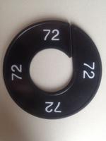 Maatring zwart/wit 72