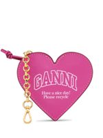 GANNI porte-monnaie Funny Cœur - Rose