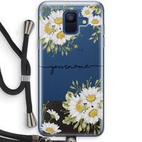 Daisies: Samsung Galaxy A6 (2018) Transparant Hoesje met koord