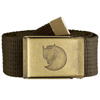 Fjallraven Canvas Brass Belt 4 Cm Riem Dark Olive 1 Size
