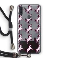 Musketon Unicorn: Samsung Galaxy A11 Transparant Hoesje met koord