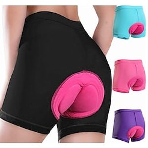 Arsuxeo Dames Fietsondergoed Gevoerde wielrenshorts 3D gewatteerde short Fietsen Ondergoedshorts Gewatteerde shorts Past Op Maat Bergracen Wegwielrennen Sport Zacht Hoge Elasticiteit Rekbaar Zwart Lightinthebox