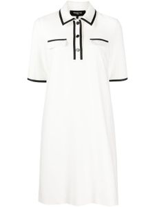 Paule Ka robe-chemise à bords contrastants - Blanc