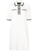 Paule Ka robe-chemise à bords contrastants - Blanc