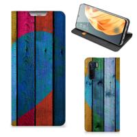 OPPO Reno3 | A91 Book | Wallet Case | Wood Heart - Cadeau voor je Vriend