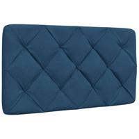 Hoofdbordkussen 90 cm stof blauw