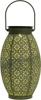 Anna&apos;s Collection Solar lantaarn metaal sage groen 24 x 13 cm, kleur: Sage green