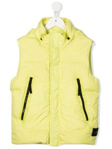 Stone Island Junior gilet matelassé à capuche - Vert