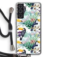 Tukans: Samsung Galaxy S21 FE Transparant Hoesje met koord