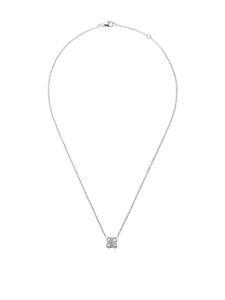 DE BEERS collier Enchanted Lotus à pendentif en or blanc 18ct pavé de diamants - Argent