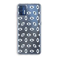 Eyes pattern: Motorola Moto G9 Plus Transparant Hoesje