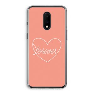 Forever heart: OnePlus 7 Transparant Hoesje