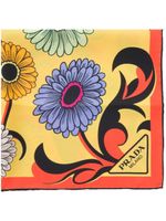 Prada foulard à fleurs - Jaune