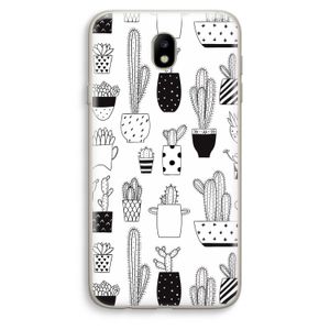 Cactusmotief: Samsung Galaxy J7 (2017) Transparant Hoesje