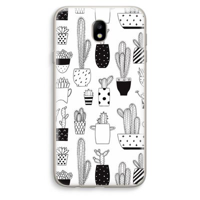 Cactusmotief: Samsung Galaxy J7 (2017) Transparant Hoesje