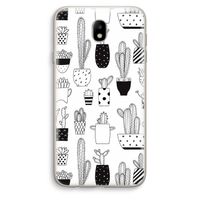 Cactusmotief: Samsung Galaxy J7 (2017) Transparant Hoesje