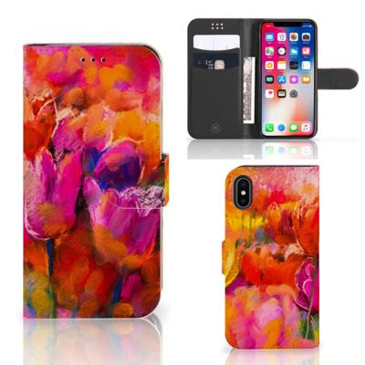 Hoesje Apple iPhone X | Xs Tulips | Portemonnee hoesje
