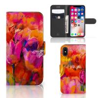 Hoesje Apple iPhone X | Xs Tulips | Portemonnee hoesje Hoesje Apple iPhone X | Xs Tulips | Portemonnee hoesje