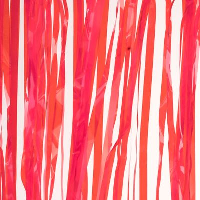 3x stuks folie deurgordijn rood transparant 200 x 100 cm