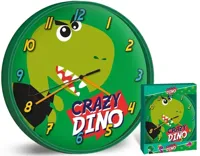 Crazy Dino groen wandklok 25 cm