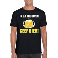 Ik ga trouwen - geef bier - t-shirt - zwart - voor heren - vrijgezellenfeest