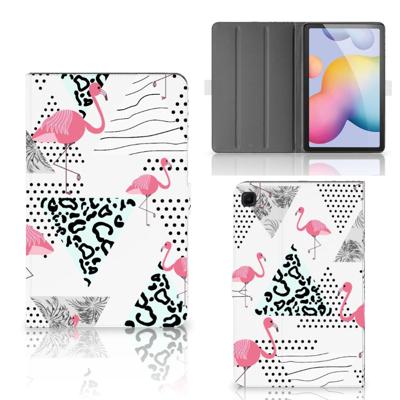 Samsung Galaxy Tab S6 Lite | S6 Lite (2022) Flip Case Flamingo Triangle Samsung Galaxy Tab S6 Lite | S6 Lite (2022) Flip Case Flamingo Triangle