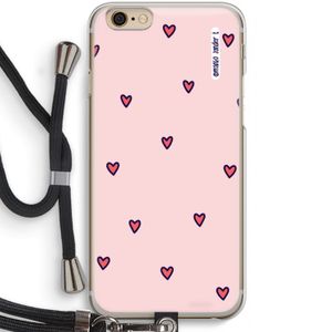Hartjes: iPhone 6 / 6S Transparant Hoesje met koord
