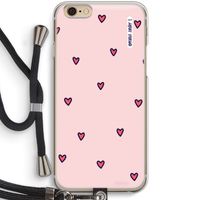 Hartjes: iPhone 6 / 6S Transparant Hoesje met koord