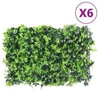 VidaXL Hek met kunstbladeren 6 st 40x60 cm groen