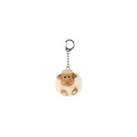 Pom pom sleutelhanger schaap 8x7,5cm