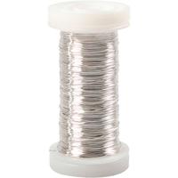 Creativ Company Verzilverd draad, dikte 0,3 mm, verzilverd, 50 gr, 100 m/ 1 rol