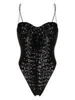 Oséree maillot de bain pailleté à taille haute - Noir