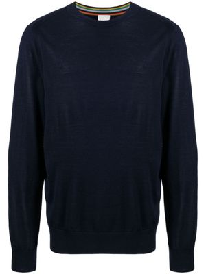 Paul Smith pull léger en laine mérinos - Bleu