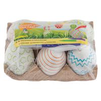Grafix paaseieren kleuren met stiften, 6st.
