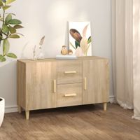 Dressoir 100x36x60 cm bewerkt hout sonoma eikenkleurig