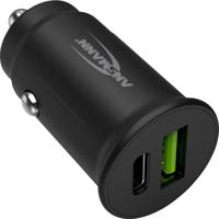 Ansmann InCar Charger CC230PD USB-oplader 30 W 1x USB-A, 1x USB-C USB PD Zwart Auto, Vrachtwagen Ansmann InCar Charger CC230PD USB-oplader 30 W 1x USB-A, 1x USB-C USB PD Zwart Auto, Vrachtwagen