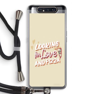 Pizza is the answer: Samsung Galaxy A80 Transparant Hoesje met koord