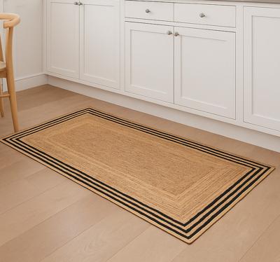 Vinyl vloerkleed keuken natuurlijke jute textuur