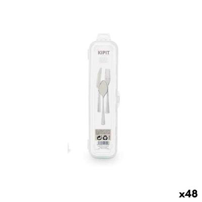 Doosje Kipit 5 5 Transparant Bestekken Voor op reis (48 Stuks)