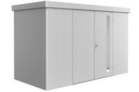 Biohort Metalen tuinhuis Neo - Dubbele deur - Zilver - 1D (348x180 cm)- Plat dak- Metaal- Biohort Biohort Metalen tuinhuis Neo - Dubbele deur - Zilver - 1D (348x180 cm)- Plat dak- Metaal- Biohort