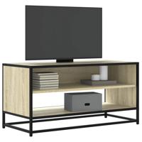 Tv-meubel 91x40x46 cm bewerkt hout metaal sonoma eikenkleurig