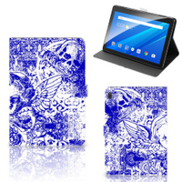 Tablettasje Lenovo Tab E10 Angel Skull Blauw - thumbnail