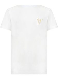 Giuseppe Zanotti t-shirt à imprimé signature - Blanc