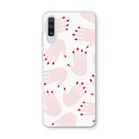 Hands pink: Samsung Galaxy A70 Transparant Hoesje