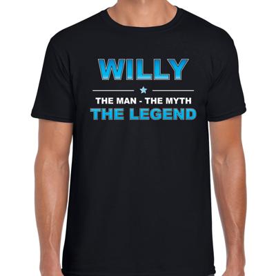 Willy Voornaam cadeau - The man, The myth the legend - zwart - voor heren - verjaardag