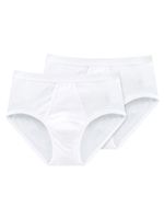 Schiesser - Original Feinripp Sport-slip 2-pack - wit, Maat:2XL