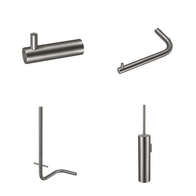 Accessoireset Qisani Flow Toiletruimte Geborsteld RVS