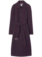 Burberry manteau ceinturé à simple boutonnage - Violet - thumbnail