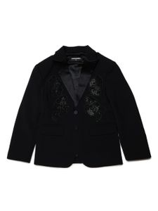 DSQUARED2 KIDS blazer à fleurs brodées - Noir